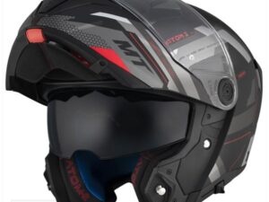HELM ATOM 2 SV BAST MAT ZWART/ROOD (Maat XXL)
