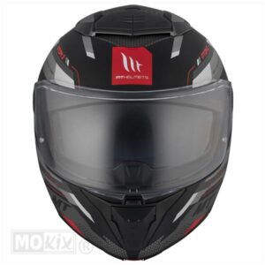 HELM ATOM 2 SV BAST MAT ZWART/ROOD (Maat M) - Afbeelding 4