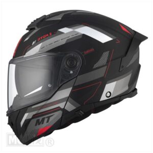 HELM ATOM 2 SV BAST MAT ZWART/ROOD (Maat M) - Afbeelding 3