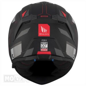 HELM ATOM 2 SV BAST MAT ZWART/ROOD (Maat M) - Afbeelding 6