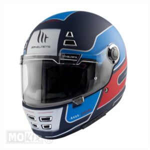 Helm Jarama SV_Baux Mat Blauw/Rood/Zilver (Maat M)