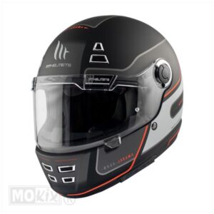Helm Jarama SV_Baux Mat Zwart/Rood (Maat L)