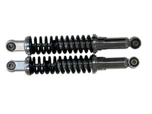 Schokbreker set Blauw/Chrome HMS Standaard Lengte Honda MT50 Nieuw model vanaf 1989 (Volledig Ori. Look!)