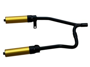 Dubbele einddemper / Double Silcencer Gold / black Honda MT5 AD01 - MT8 HD02 - Afbeelding 2