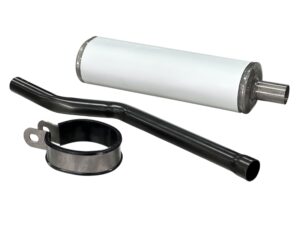Uitlaatdemper 22mm Ovaal incl. klem en verbindingsstuk / Exhaust muffler 22mm oval Honda MTX - Afbeelding 4