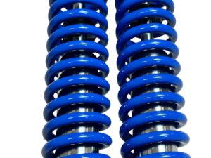 Schokbreker set Blauw/Chrome HMS Standaard Lengte Honda MT50 Nieuw model vanaf 1989 (Volledig Ori. Look!) - Afbeelding 9