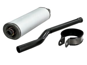 Uitlaatdemper 22mm Ovaal incl. klem en verbindingsstuk / Exhaust muffler 22mm oval Honda MTX