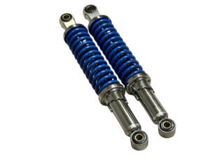 Schokbreker set Blauw/Chrome HMS Standaard Lengte Honda MT50 Nieuw model vanaf 1989 (Volledig Ori. Look!) - Afbeelding 2