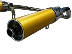 Dubbele einddemper / Double Silcencer Gold / Chroom Honda MT5 AD01 - MT8 HD02 - Afbeelding 3