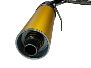 Dubbele einddemper / Double Silcencer Gold / Chroom Honda MT5 AD01 - MT8 HD02 - Afbeelding 4