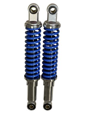 Schokbreker set Blauw/Chrome HMS Standaard Lengte Honda MT50 Nieuw model vanaf 1989 (Volledig Ori. Look!) - Afbeelding 6