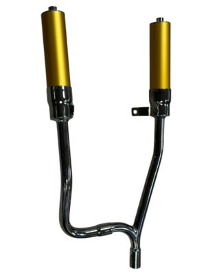 Dubbele einddemper / Double Silcencer Gold / Chroom Honda MT5 AD01 - MT8 HD02 - Afbeelding 9