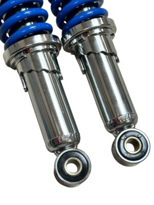 Schokbreker set Blauw/Chrome HMS Standaard Lengte Honda MT50 Nieuw model vanaf 1989 (Volledig Ori. Look!) - Afbeelding 8