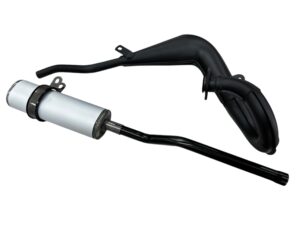Uitlaat set compleet met Ovalen demper Honda MTX-SH AD09 / MTX50R AD06 Origineel model Zwart
