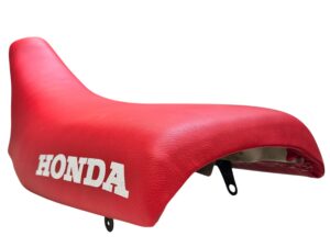 Buddy/Zadel - Rood + wit "HONDA" (opnieuw bekleed)