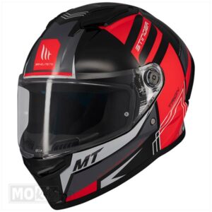HELM STINGER 2_TRON ZWART/ROOD (Maat M)