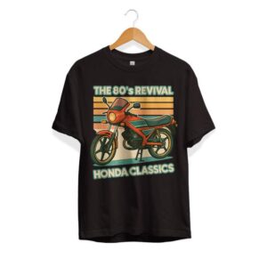 T-shirt 80s Revival Honda Classics zwart