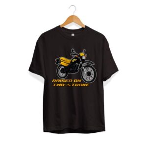 T-shirt Raised on Two Stroke zwart