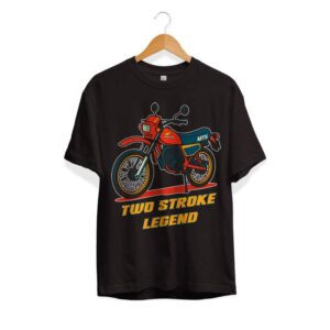 T-shirt Two Stroke Legend zwart
