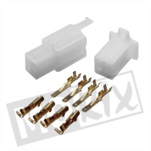 Connector Stekker plug-set / ongeïsoleerde stekkerset  4 pins 10 delig