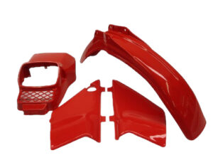 4-delige kappenset  Honda MT R134 Fighting Red 1986-1988 (incl. Koplampspoiler)